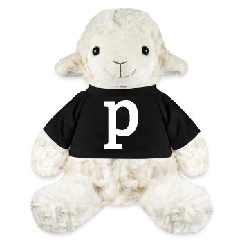 Buchstabe p "p" weiß - MiniFeet® Schaf Annika - Schwarz - Vorne