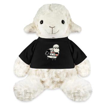 Manette rétro Wolly Sheepling - Mouton en peluche Annika MiniFeet® - noir - Devant