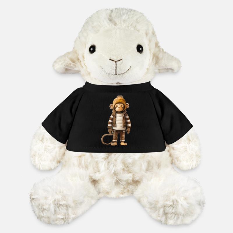 Cheeky Monkey Verspieltes T-Shirt - MiniFeet® Schaf Annika - Schwarz