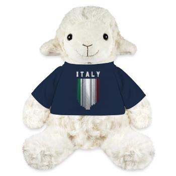 Drapeau de l’Italie, fierté italienne - Mouton en peluche Annika MiniFeet® - bleu marine - Devant