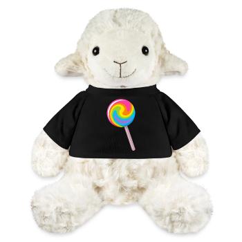 Colourful spiral lollipop in rainbow colours - MiniFeet® Sheep Annika - black - Front