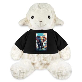 Elephant | Wild Animal | Africa | Children's motifs - MiniFeet® Sheep Annika - black - Front