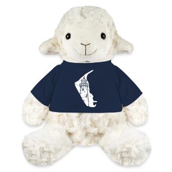 Amrum North Sea Lighthouse Silhouette Grunge - MiniFeet® Sheep Annika - french navy - Front