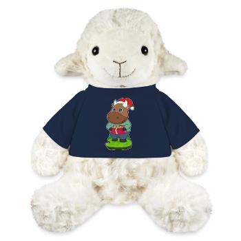 Forfait Noël Taureau - Mouton en peluche Annika MiniFeet® - bleu marine - Devant