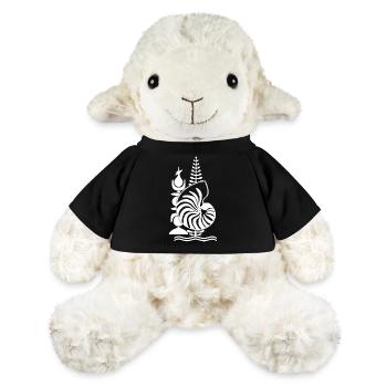 kanak design gift New Caledonia emblem - MiniFeet® Sheep Annika - black - Front