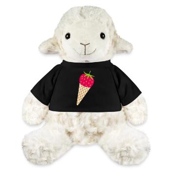fraise crème glacée fraise temps sucré fruits délicieux fruits - Mouton en peluche Annika MiniFeet® - noir - Devant