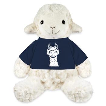 Cooles Lama mit Kopfhörern - MiniFeet® Schaf Annika - French Navy - Vorne