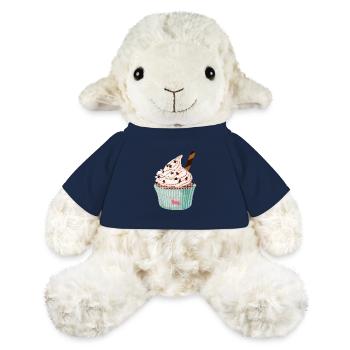Cupcake avec coeur - Mouton en peluche Annika MiniFeet® - bleu marine - Devant