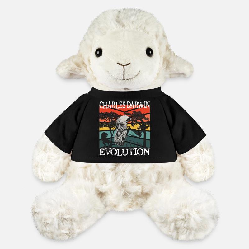 Charles Darwin Evolution textile gift idea - MiniFeet® Sheep Annika - black