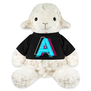 Lettre initiale A - Mouton en peluche Annika MiniFeet® - noir - Devant