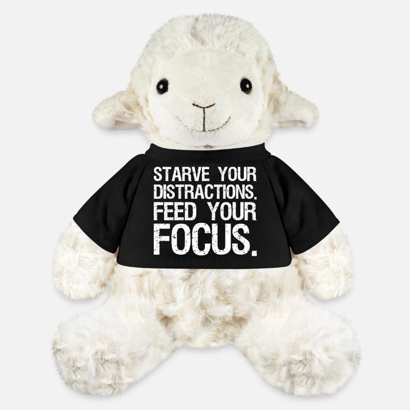 starve your distractions feed your focus - MiniFeet® Sheep Annika - black
