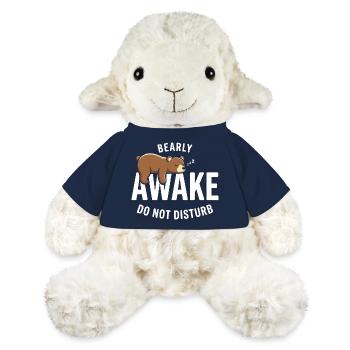 À peine réveillé, ne dérange pas l’ours, grognon du matin - Mouton en peluche Annika MiniFeet® - bleu marine - Devant