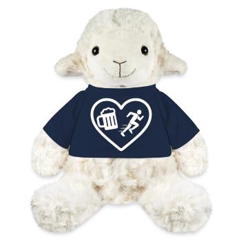 Humour de course de Heart Beer - Mouton en peluche Annika MiniFeet® - bleu marine - Devant