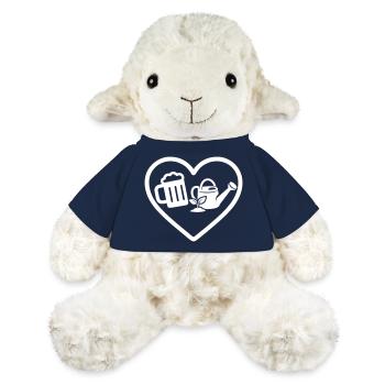 Heart Beer Gardening Humor - MiniFeet® Sheep Annika - french navy - Front