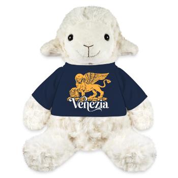 Venise Vénétie Italie Lion Gonfalon Serenissima - Mouton en peluche Annika MiniFeet® - bleu marine - Devant