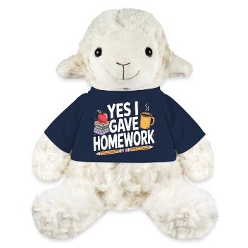 High School Teacher Yes I Gave Homework Education - Mouton en peluche Annika MiniFeet® - bleu marine - Devant