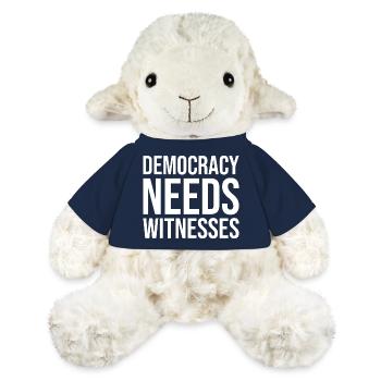 La démocratie a besoin de témoins Liberté de la presse - Mouton en peluche Annika MiniFeet® - bleu marine - Devant