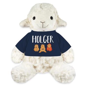 Gamer Zocker Zocken Gaming Holger - Mouton en peluche Annika MiniFeet® - bleu marine - Devant
