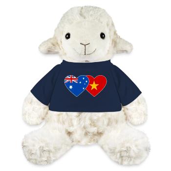 Drapeau Australie Vietnam Coeur - Mouton en peluche Annika MiniFeet® - bleu marine - Devant