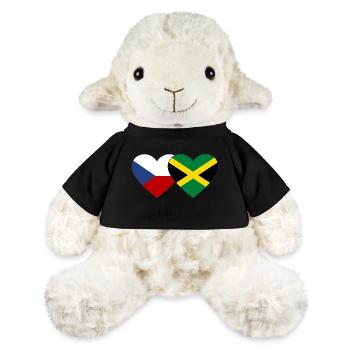 Tschechien Jamaika Flagge Herz - MiniFeet® Schaf Annika - Schwarz - Vorne