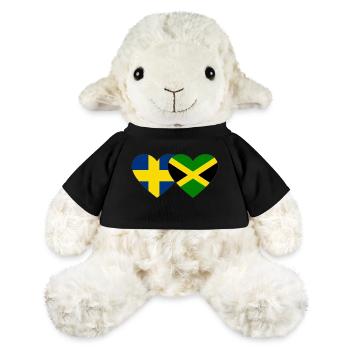 Schweden Jamaika Flagge Herz - MiniFeet® Schaf Annika - Schwarz - Vorne