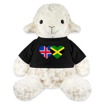Island Jamaika Flagge Herz - MiniFeet® Schaf Annika - Schwarz - Vorne