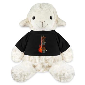 Guitar Blues Music Gift pour musiciens - Mouton en peluche Annika MiniFeet® - noir - Devant
