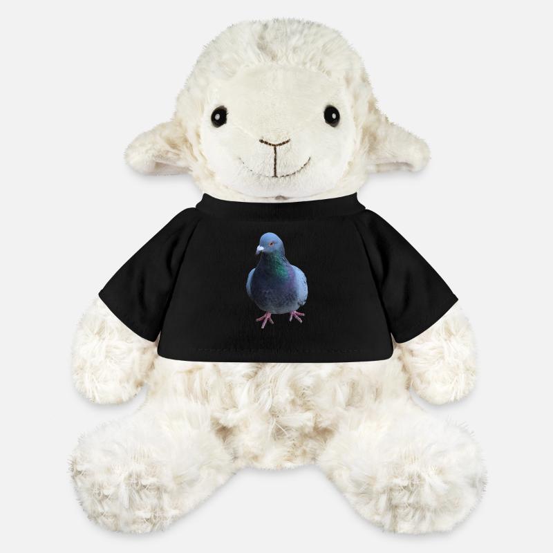 Colombe, Oiseau - Mouton en peluche Annika MiniFeet® - noir