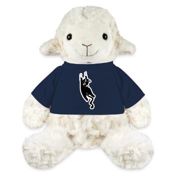 Chat qui gratte - Mouton en peluche Annika MiniFeet® - bleu marine - Devant
