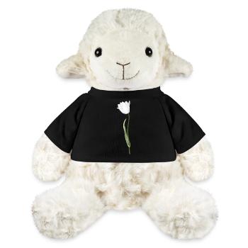 Eleganter Blumenmotiv in Weiß - MiniFeet® Schaf Annika - Schwarz - Vorne
