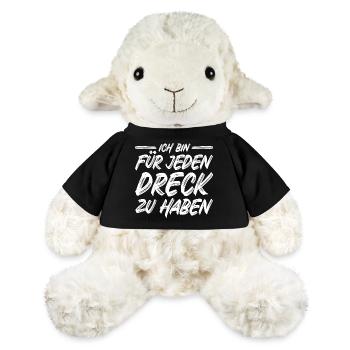 Ich bin für jeden Dreck zu haben Spruch Müllabfuhr - MiniFeet® Schaf Annika - Schwarz - Vorne