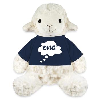 Spruch OMG Wolke Denkblase Sprechblase simpel - MiniFeet® Schaf Annika - French Navy - Vorne