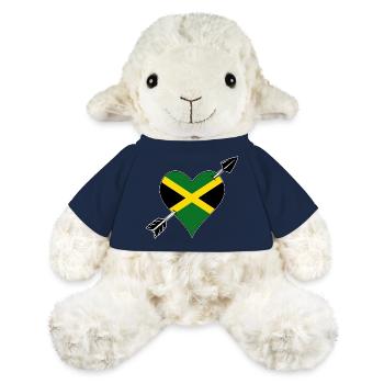 Jamaika Flagge Herz Liebe - MiniFeet® Schaf Annika - French Navy - Vorne