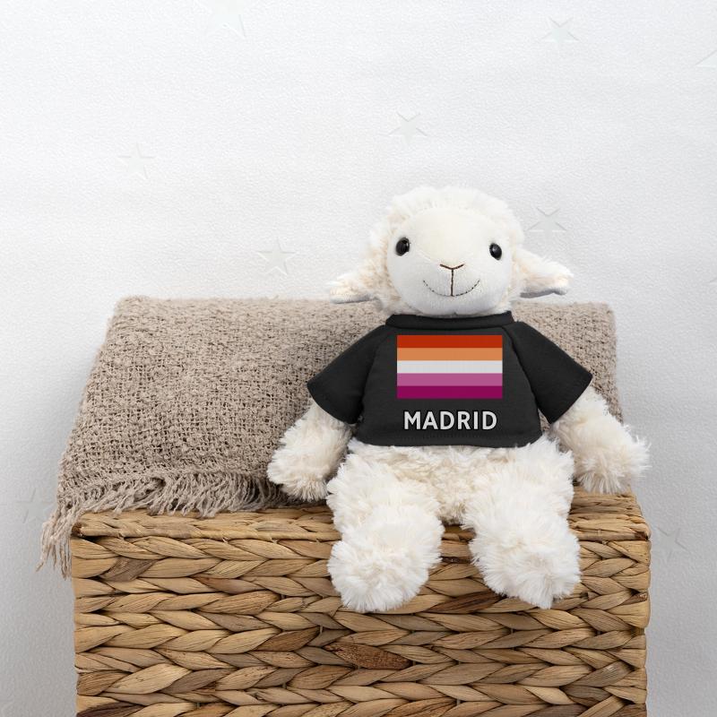 Drapeau de la fierté lesbienne Madrid Mouton en peluche Annika MiniFeet®