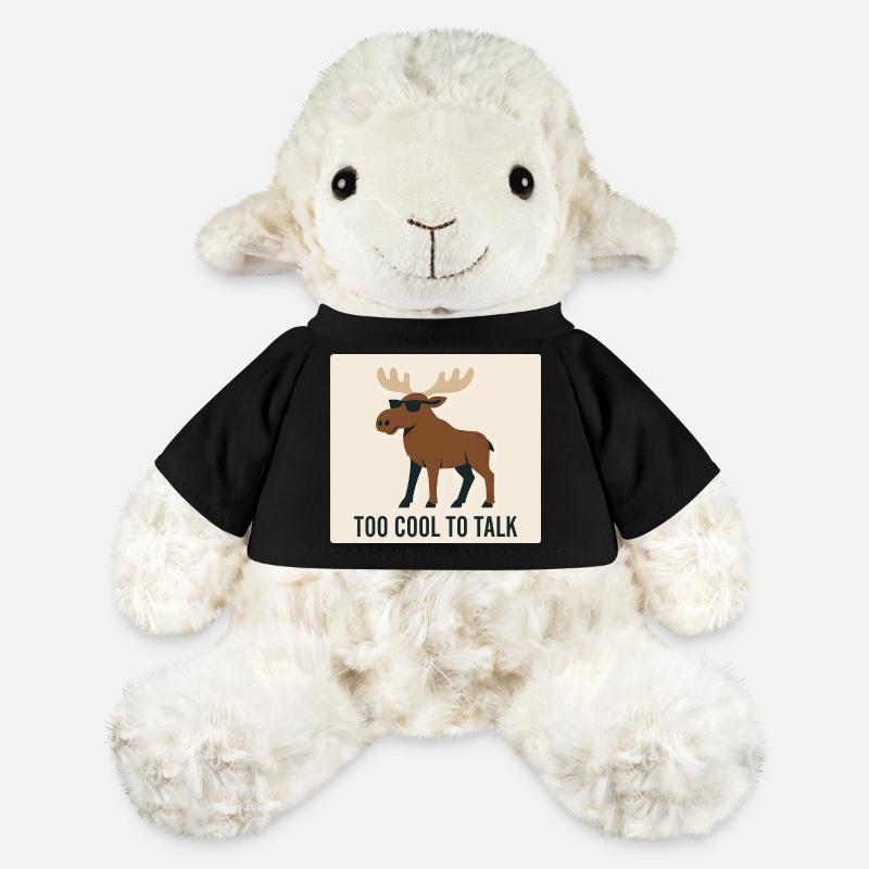 Cooler Elch mit Sonnenbrille und Text - MiniFeet® Schaf Annika - Schwarz