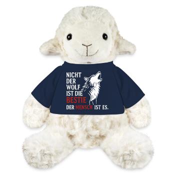 CoolesWolfs design with saying - MiniFeet® Sheep Annika - french navy - Front