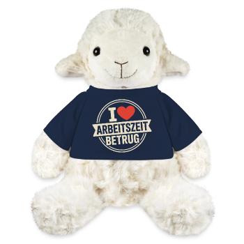 J’aime Temps de travail Fraude Pas de crime Bureau de l’emploi - Mouton en peluche Annika MiniFeet® - bleu marine - Devant