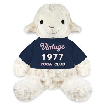 Vintage 1977 Yoga Club Année de naissance rétro Vintage - Mouton en peluche Annika MiniFeet® - bleu marine - Devant