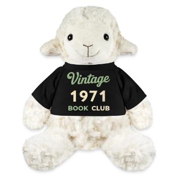 Cadeau rétro de l’année de naissance vintage du club de lecture de 1971 - Mouton en peluche Annika MiniFeet® - noir - Devant