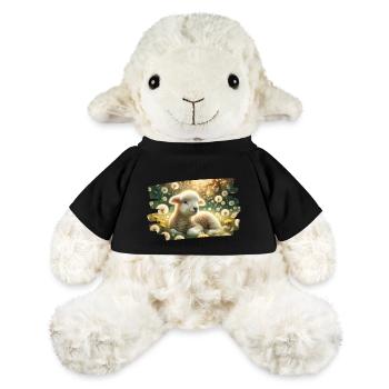 Dreamy spring idyll with lambs and dandelions - MiniFeet® Sheep Annika - black - Front