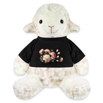 Pivoines roses romantiques - Mouton en peluche Annika MiniFeet® - noir - Devant