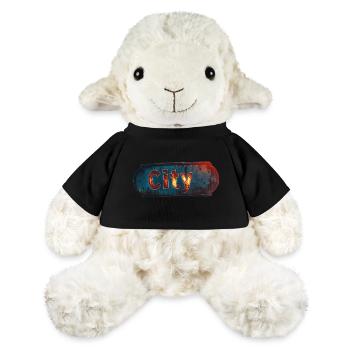 Panneau de ville rouillé de la ville avec une sensation vintage - Mouton en peluche Annika MiniFeet® - noir - Devant