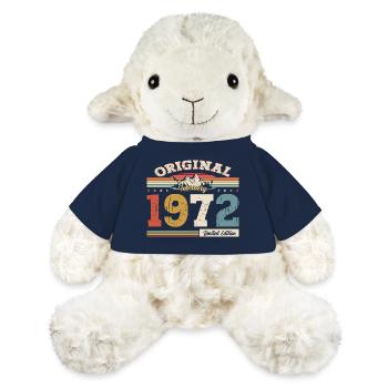 53. Geburtstag Geschenk Mann Original Februar 1972 - MiniFeet® Schaf Annika - French Navy - Vorne