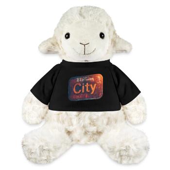 Style néon rétro de la ville pour une touche urbaine - Mouton en peluche Annika MiniFeet® - noir - Devant