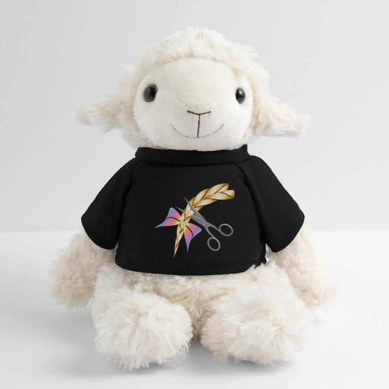Scissors cut a blonde braid MiniFeet® Sheep Annika