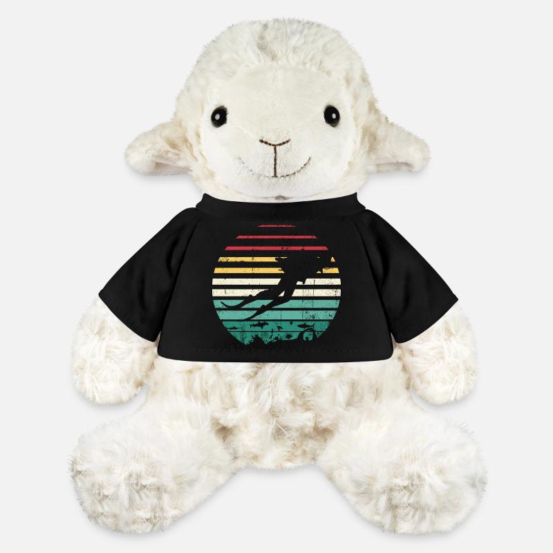Retro Sunset Surf Silhouette Tee - MiniFeet® Schaf Annika - Schwarz