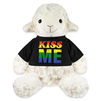Kiss Me Rainbow Retro Font - MiniFeet® Sheep Annika - black - Front