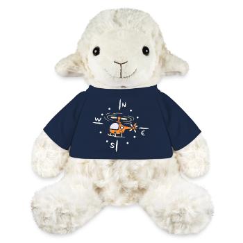 Hélicoptère de dessin animé avec conception de boussole - Mouton en peluche Annika MiniFeet® - bleu marine - Devant