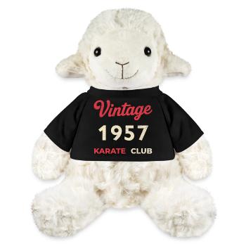 Vintage 1957 – Année de naissance rétro du Karate Club - Mouton en peluche Annika MiniFeet® - noir - Devant