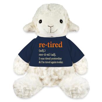 Définition de la pension de retraite Humour pour retraités Drôle - Mouton en peluche Annika MiniFeet® - bleu marine - Devant